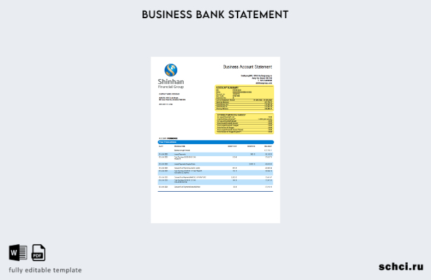 цифровая загрузка заявления о предприятии Shinhan Financial Group Шаблон в форма